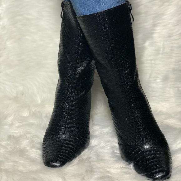 Snakeskin Black Boot - Picture 2 of 4